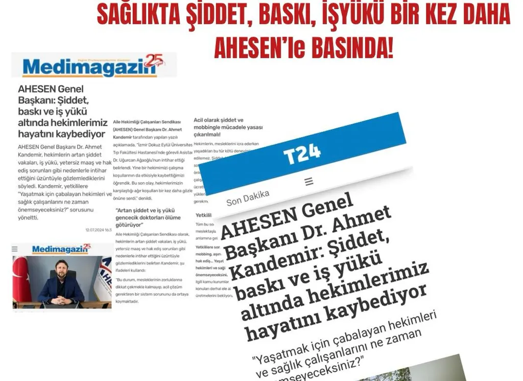SAĞLIKTA ŞİDDET, BASKI, İŞYÜKÜNÜ AHESEN BİR KEZ DAHA BASINA TAŞIDI!