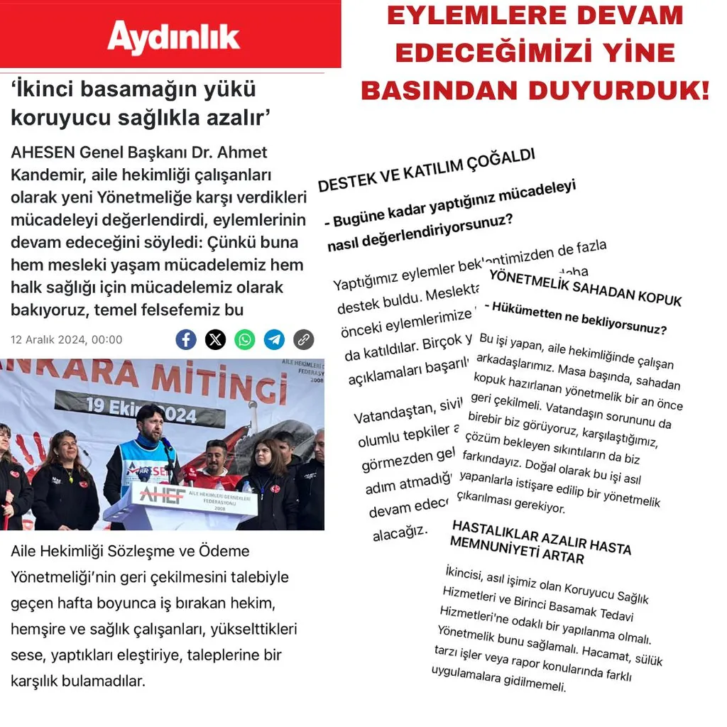 EYLEMLERE DEVAM EDECEĞİMİZİ YİNE BASINDAN DUYURDUK! - Gorsel 2