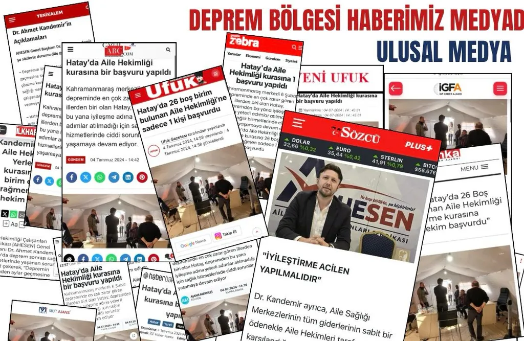 DEPREM BÖLGESİ HABERİMİZ 4-5-6 TEMMUZ TARİHLERİ SÜRESİNCE MANŞETLERDEN YAYINLANDI!