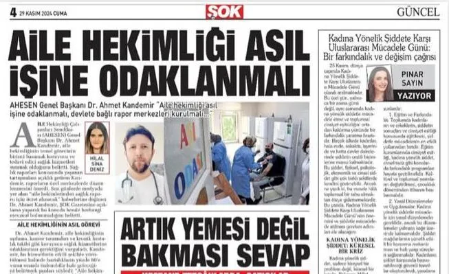 AİLE HEKİMLİĞİNDE ÖZELLİKLİ RAPORLARA İLİŞKİN YENİ DÜZENLEMEYİ BASINA TAŞIDIK!