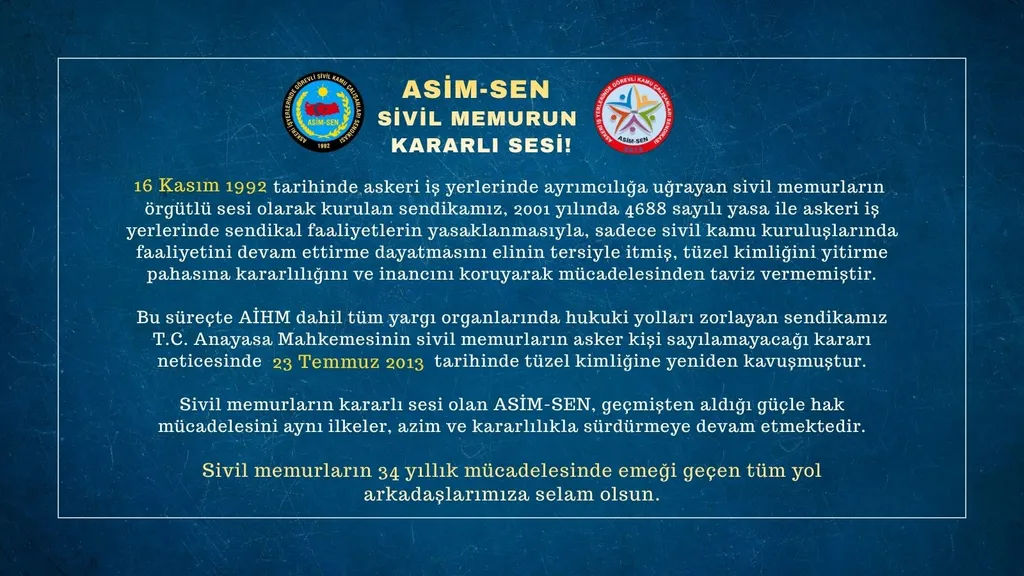 Asim- Sen: Sivil Memurun Kararlı Sesi!