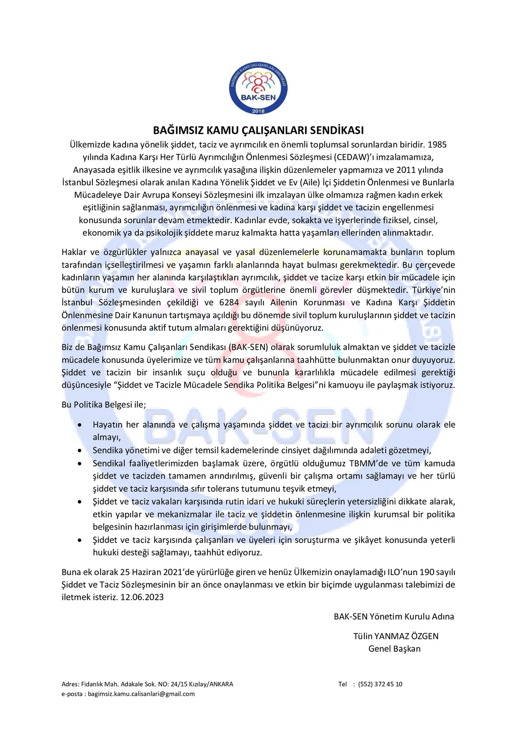 Basın Açıklaması