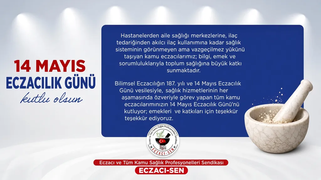 14 Mayıs Eczacılık Günü Kutlu Olsun