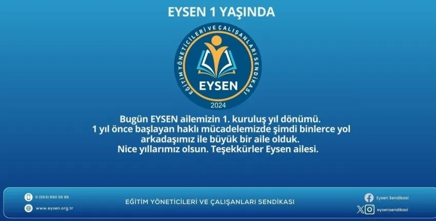 EYSEN 1 Yaşında