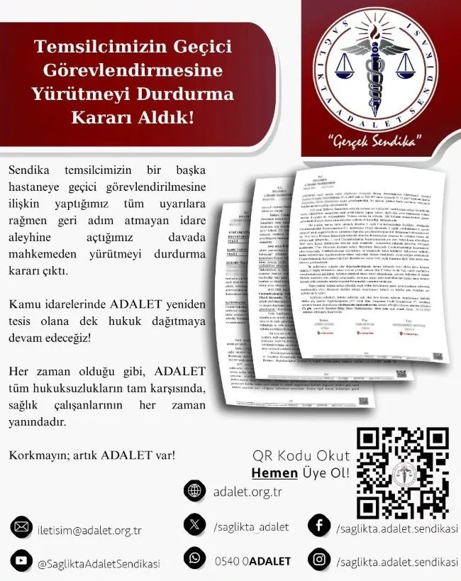 Temsilcilerimizin Geçici Görevlendirmesine Yürütmeyi Durdurma Kararı Aldık!