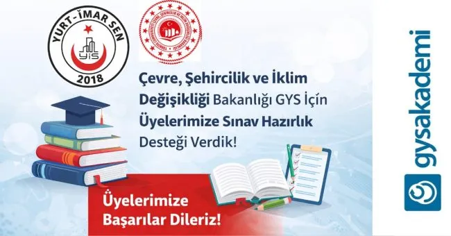 Yurt İmar-sen’den Üyelerine Ücretsiz Sınav Hazırlık Desteği Sağladık.