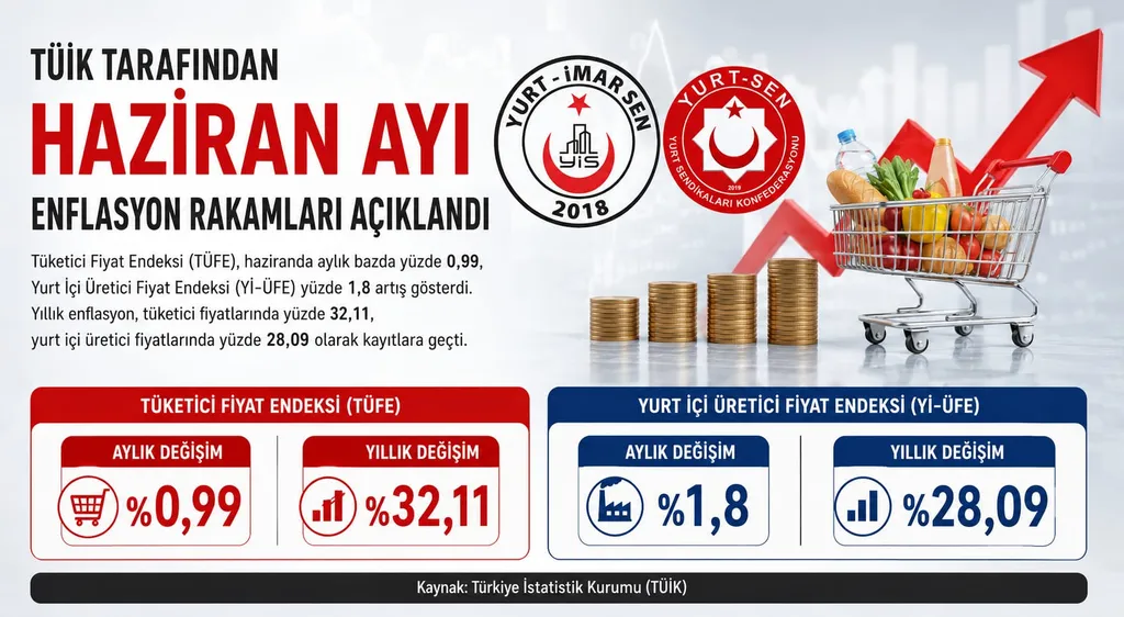 Haziran Ayı Enflasyon Rakamları Açıklandı